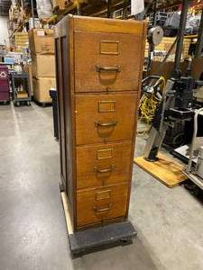 lot 16ET image: Antique Wooden Filing Cabinet (591227) Yawman and Erbe