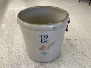 lot 2 image: 12 Gallon Redwing Crock