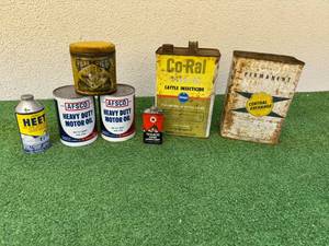 lot 41 image: Vintage Oil Cans  - Pure Oil, Texaco, AFSCO