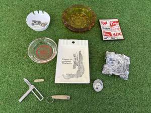 lot 47 image: Ashtrays, Knives & Compass