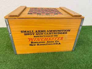 lot 62 image: Winchester Ammunition Box with Checkers Top
