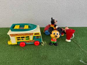 lot 142 image: Fischer Price Play Family Camper & Mickey Mouse Toys