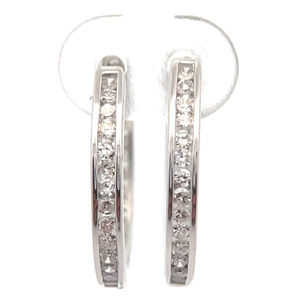 lot 31 image: 0.50 Carat Diamond Inside-Out Hoop Earrings VIDEO