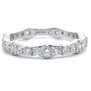 lot 26 image: 1.05 Carat Diamond Bamboo Stacking Ring VIDEO