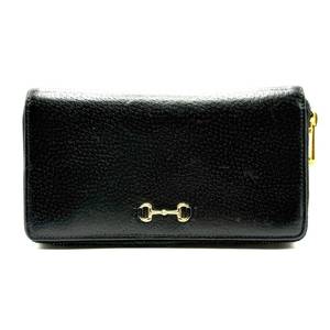 lot 35 image: Gucci Black Leather Horsebit Continental Wallet Pre-Owned Retail $850