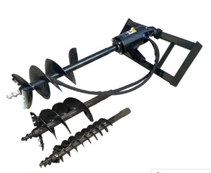 lot 20 image: AGT Skid Steer Hydraulic Auger with 3 bits 12-16 GPM  AGT-SSECAG-Y