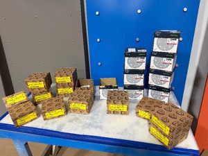 lot 86 image: Festool Sander accessories various size grit sanding discs and Granat abrasive discs