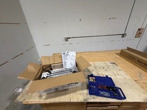 lot 134 image: Porter Cable 12 deluxe dovetail jig.  Fastcap custom color punch kit