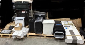 lot 121 image: Pallet of office equipment
