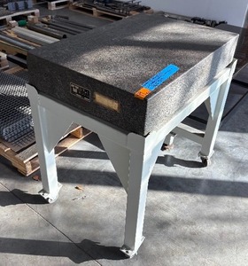 lot 49 image: Table topped with Tru-Stone Corporation grade A granite surface plate