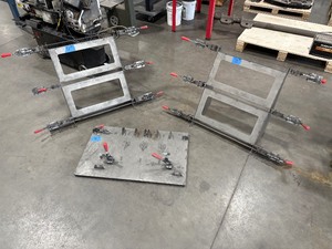 lot 98 image: Welding fixtures using Destaco hold-down clamps