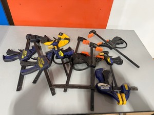 lot 114 image: Irwin Quick Grip Clamps, Dewalt Clamp, Tool Shop Clamps