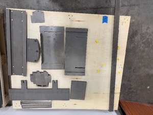 lot 156 image: Steel plates. Solid steel bar.