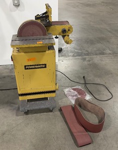 lot 53 image: Powermatic belt and disc sander model BD31A. Sanding belts.