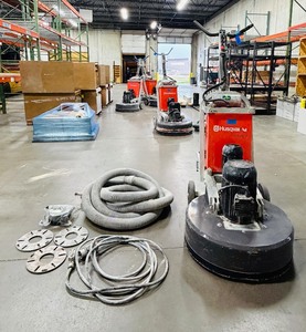lot 34 image: Husqvarna PG820 Planetary floor grinder  polisher with 32 inch grinding width. Hours 897.7.