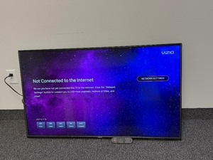 lot 246 image: Vizio TV model V505-J09 with remote & wall mount Model CWM800FM