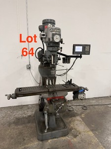 lot 64 image: Bridgeport Milling machine with digital readout, a Procunier tapping head--82 tall 5 wide