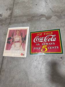 lot 0033 image: Vintage Coca-Cola Advertisements