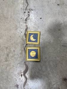 lot 0043 image: Moon and Stars Framed Art