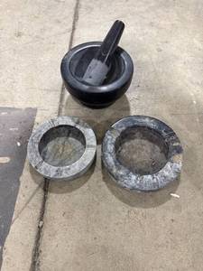 lot 0061 image: Stone Mortar Sets