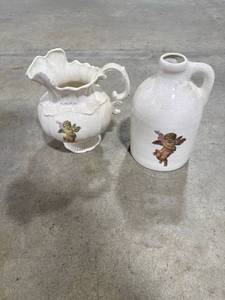 lot 0062 image: Cherub Ceramic Pitcher & Jug