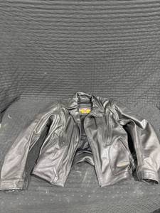lot 0102 image: HD Large Black Leather Motorcycle Jacket