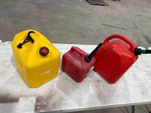 lot 0114 image: Plastic Gas Cans