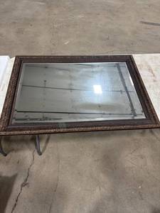 lot 0126 image: Ornate Framed Rectangular Mirror