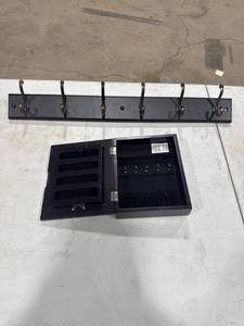 lot 0160 image: Key Box & Hook Rack