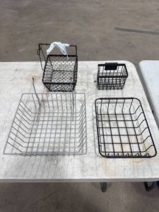lot 0161 image: Wire Baskets and Bins