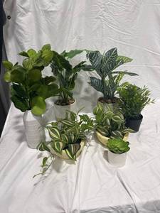 lot 0168 image: Assorted Artificial Potted Plants