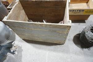 lot 152 image: Vintage Wooden Box with Hardware