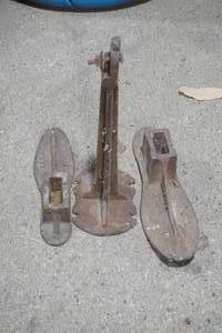 lot 153 image: Antique Cast Iron Cobbler Forms