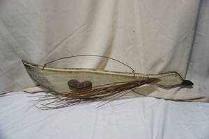 lot 53 image: Wooden Duck Wall Hanging Decor 38 Long