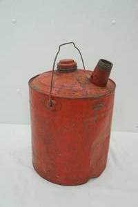 lot 70 image: Vintage Galvanized Gas Can (Red) 5 gallon