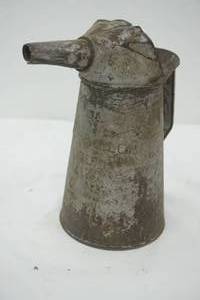 lot 77 image: Vintage Galvanized Oil Can with Spout