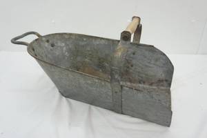 lot 217 image: Vintage Galvanized Steel Coal Bucket, or Feed Scoop