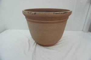 lot 218 image: Large Poly Planter 15.5 tall by 20 diameter