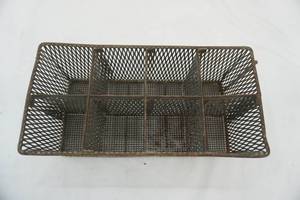 lot 228 image: Vintage Metal Mesh Organizer Basket
