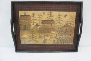 lot 252 image: Folk Art Tray 17x 13