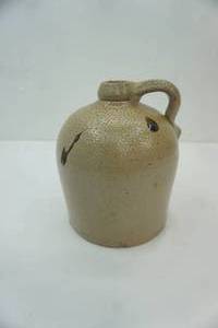 lot 281 image: Antique Salt-Glazed Stoneware Jug