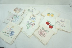 lot 353 image: (10ct) Embroidered Flour Sack Dish Towels (NEW)