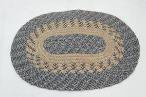 lot 378 image: Oval Braided Rug 30x 21