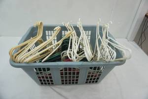 lot 381 image: Laundry Basket Full of Hangers