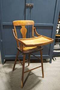 lot 418 image: Antique Wooden High Chair