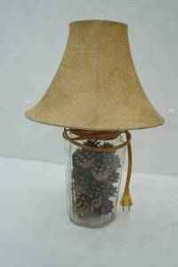 lot 458 image: Pinecone table lamp