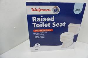 lot 488 image: NEW Walgreen Raised Toilet Seat (Still in Box)