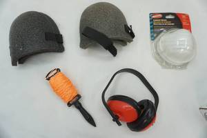 lot 493 image: Masks, Knee Pads, Ear Muffs, Twine