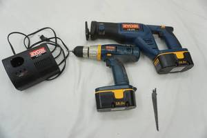 lot 503 image: Ryobi Reciprocating Saw and DrillDriver
