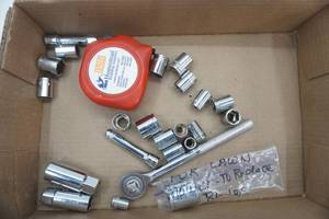 lot 535 image: Ratchet, Sockets, Tape Measure